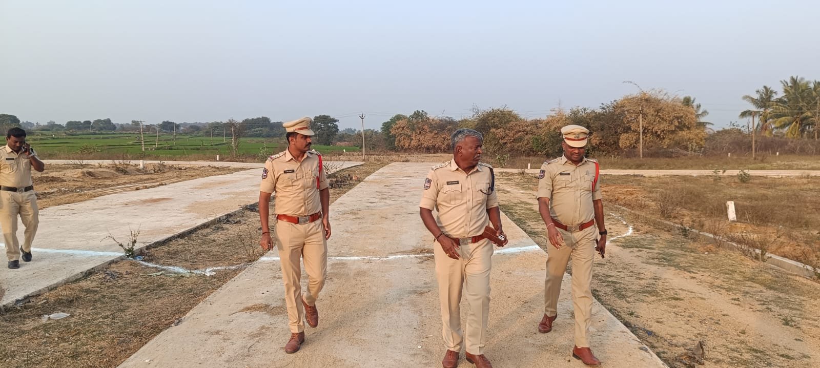 గంభీరావుపేటకు డిప్యూటీ సిఎం రాక.. -హెలిప్యాడ్ ను పరిశీలించిన డిఎస్పీ